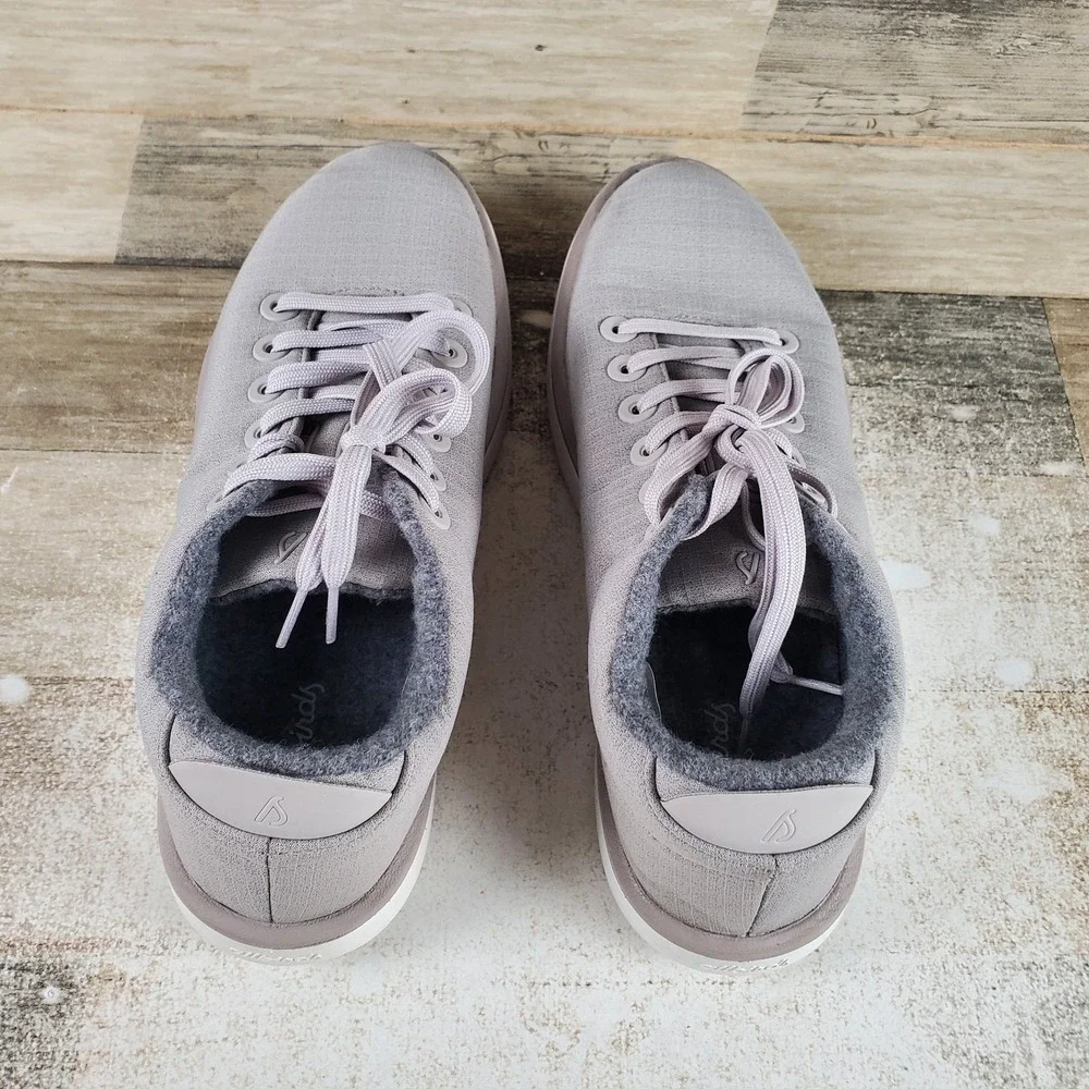 Allbirds Wool Piper Womens Shoe Sz 9 W Running Pewter Gray Woven Lace Up Sneaker